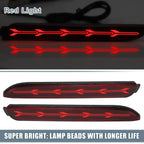 1 Pair Rear Bumper Reflector Fog Brake Light for Toyota Camry (2006–2014)