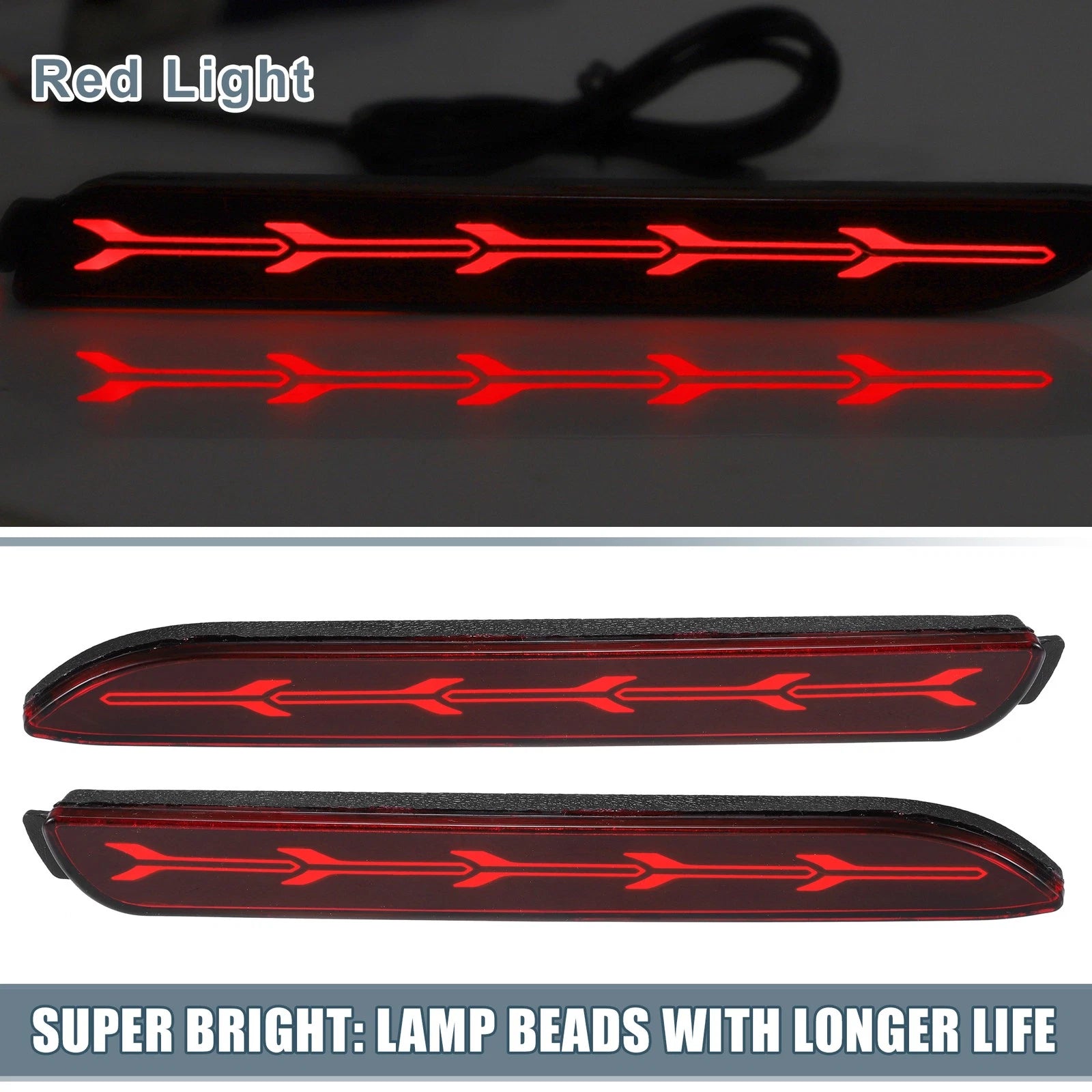 1 Pair Rear Bumper Reflector Fog Brake Light for Toyota Camry (2006–2014)