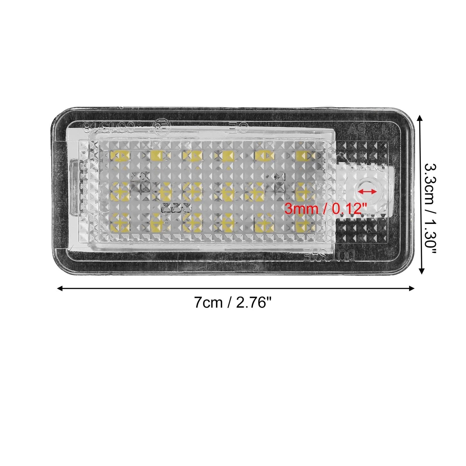 2X LED License Plate Light for Audi A3 A4 A5 A6 A8 S3 S4 S5 S6 S8 (2000–2023)
