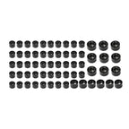 63X Black Engine Topper Screw Bolt Cap Kit for Harley Twin Cam Softail (2000-2006)