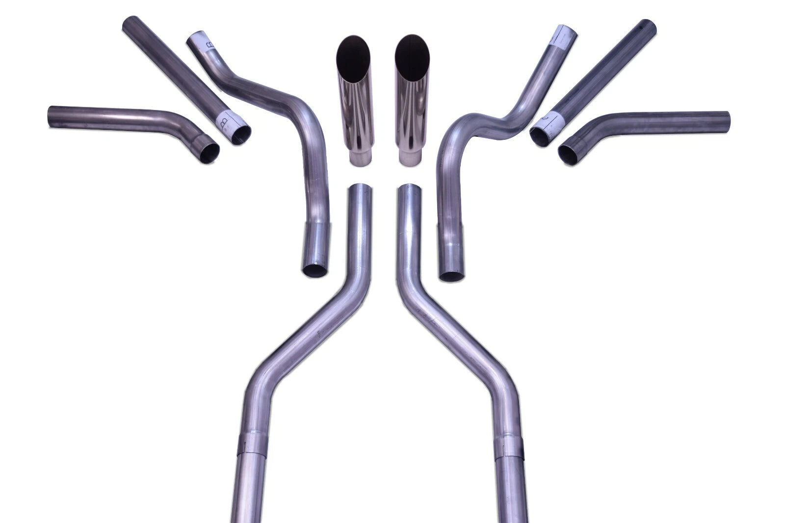 2.5" Dual Exhaust Kit for Suburban Yukon (1969–1972) No Muffler, Side Exit