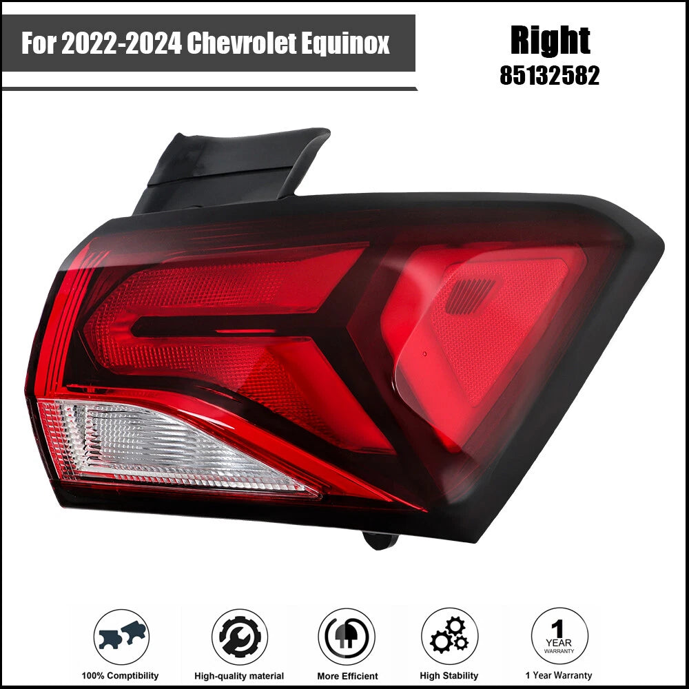 Right Side Halogen Tail Light Assembly for Chevrolet Equinox (2022–2024)