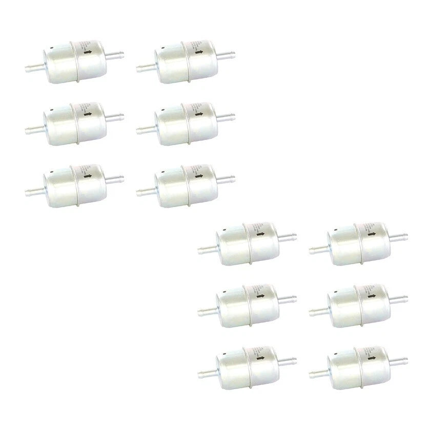 Set of 12 Fuel Filters for Jeep CJ5 CJ6 DJ5 DJ6, Subaru DL GL, Triumph TR4 TR7