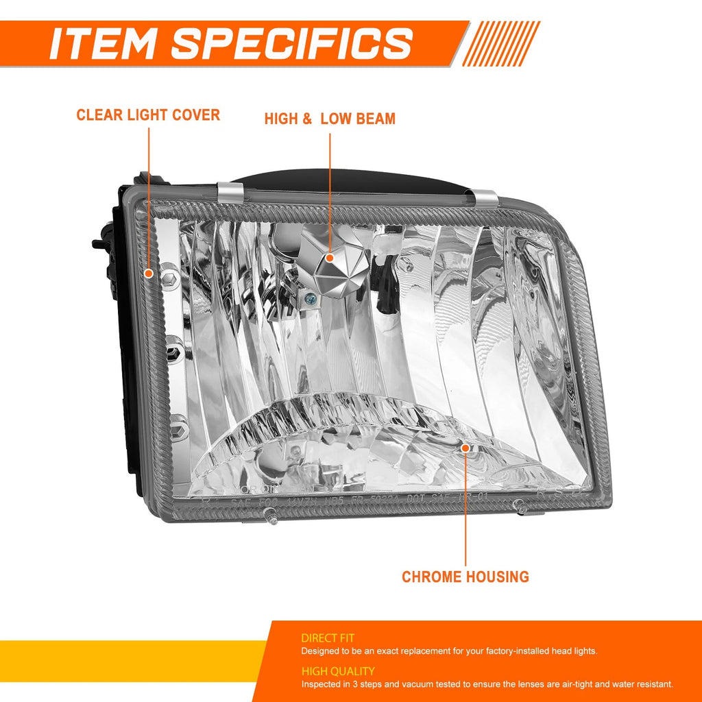 Set of 2 Chrome Corner Headlights for Honda CR-V (2007–2011)