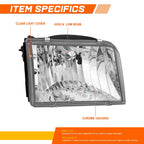 Set of 2 Chrome Corner Headlights for Honda CR-V (2007–2011)
