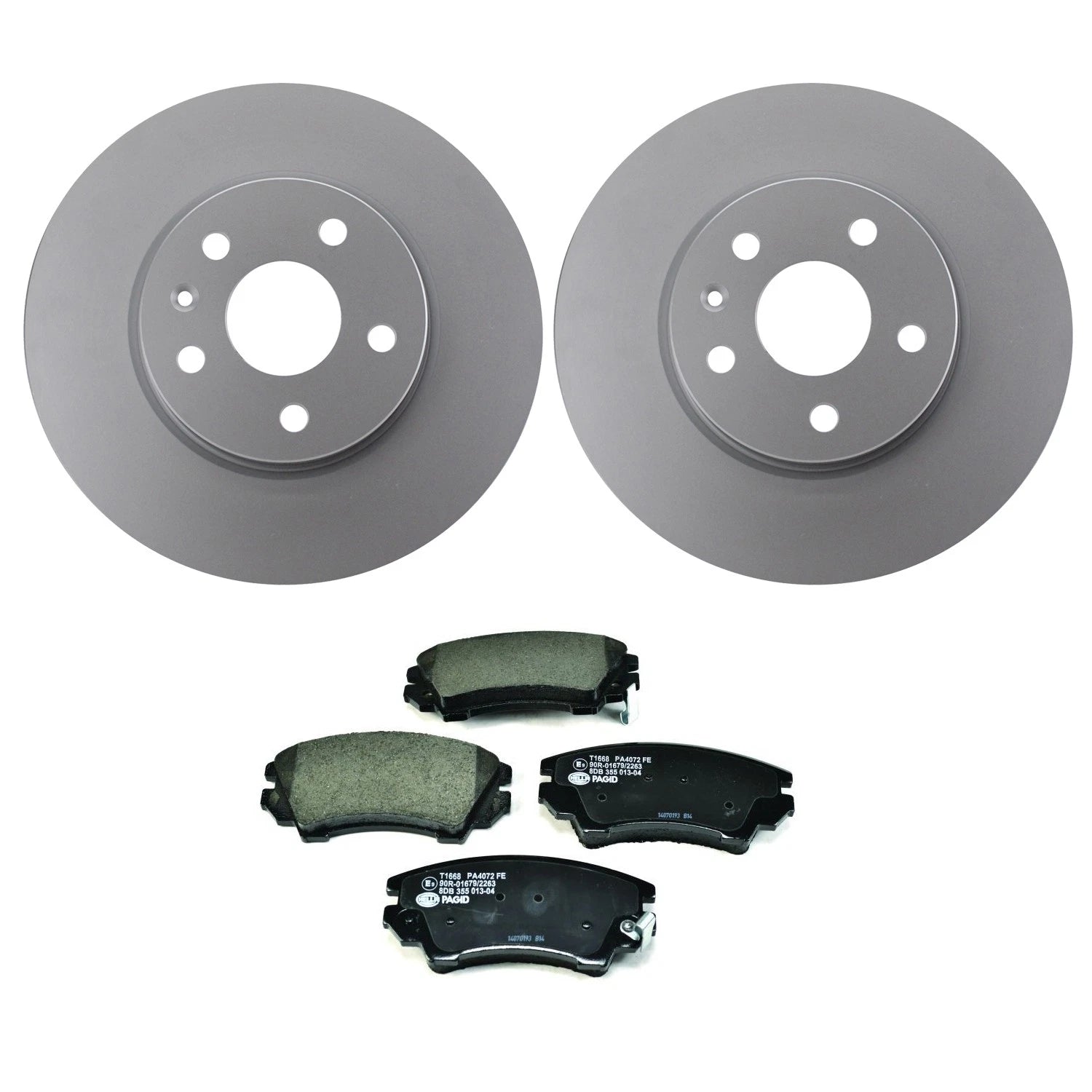 Set of 4 Bosch QuietCast Rotors & Hella Low-Met Brake Pads for Camaro