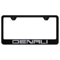 Laser Etched on Black License Plate Frame - Officially Licensed for GMC Denali
