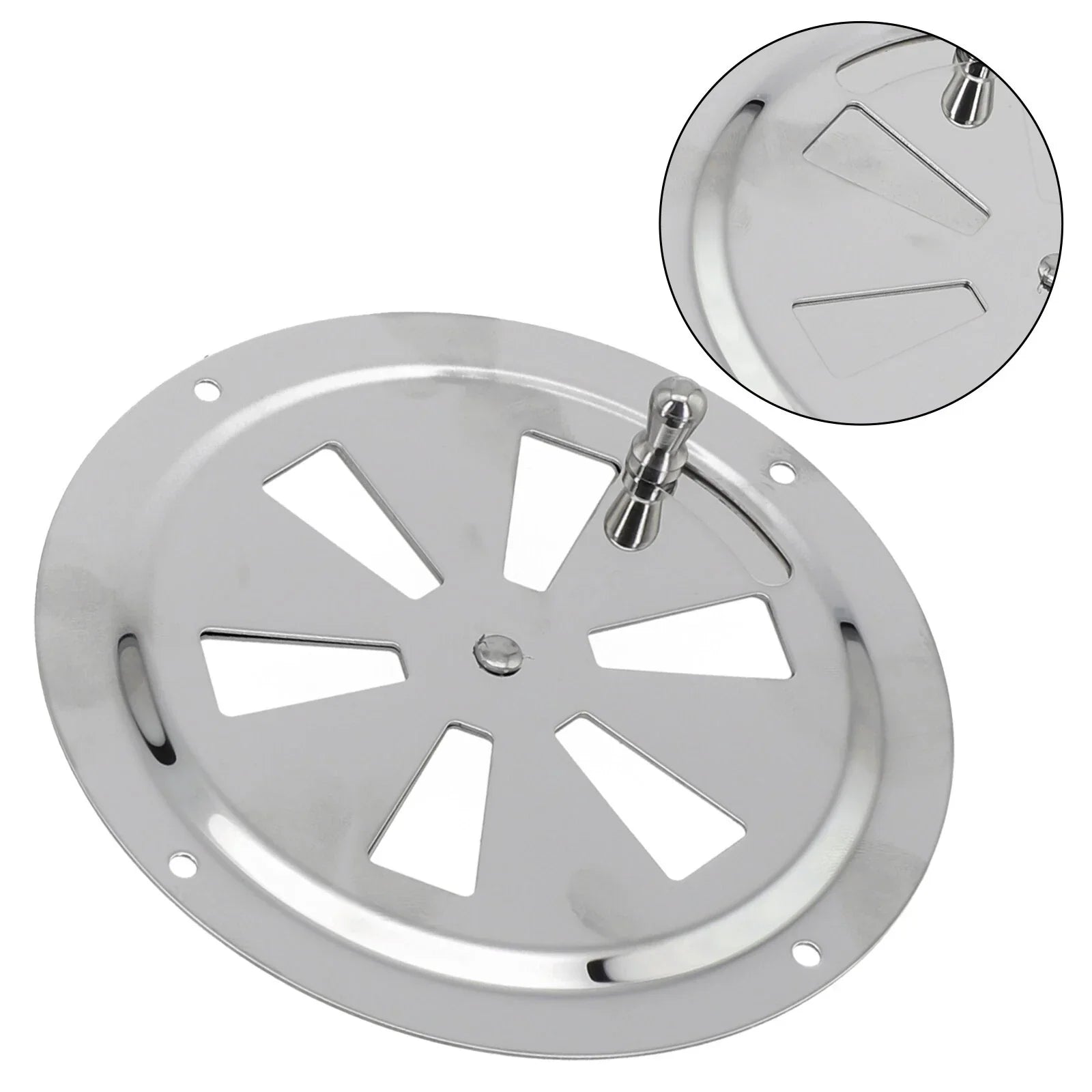 5 x Stainless Steel Marine Air Vent Butterfly Boat Round Louvered Vent for Boat