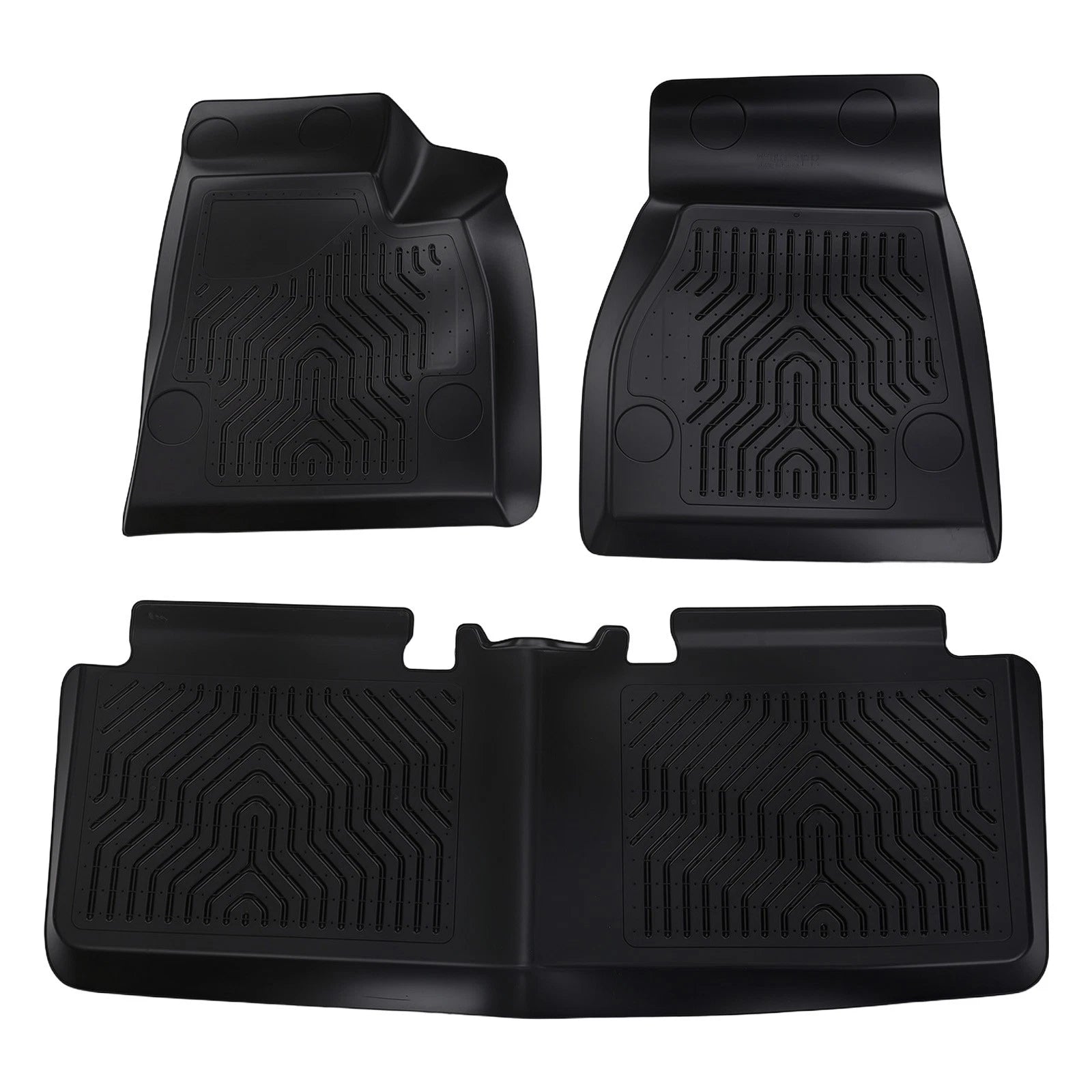 Set of 4 Anti-Slip Floor Mats for Tesla Model S (2015–2020) TPE Black