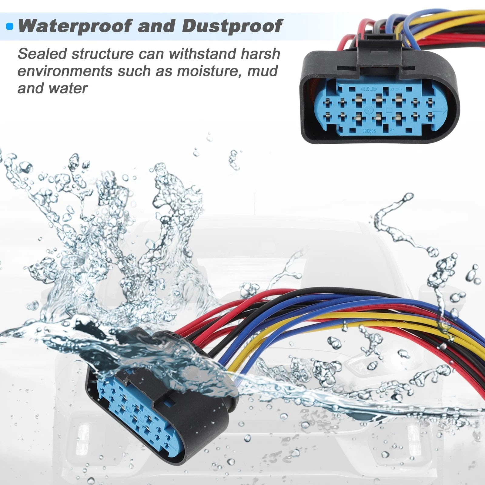 14-Pin Headlight Connector Pigtail Plug for Ford Focus (2012–2018) No.1719105-2
