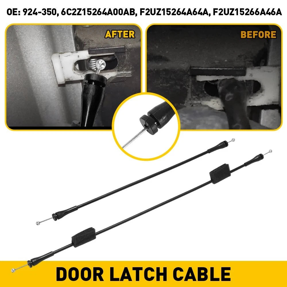 Rear Right Side Cargo Door Latch Cable & Rod for Ford E150 E250 E350 (1992–2014)