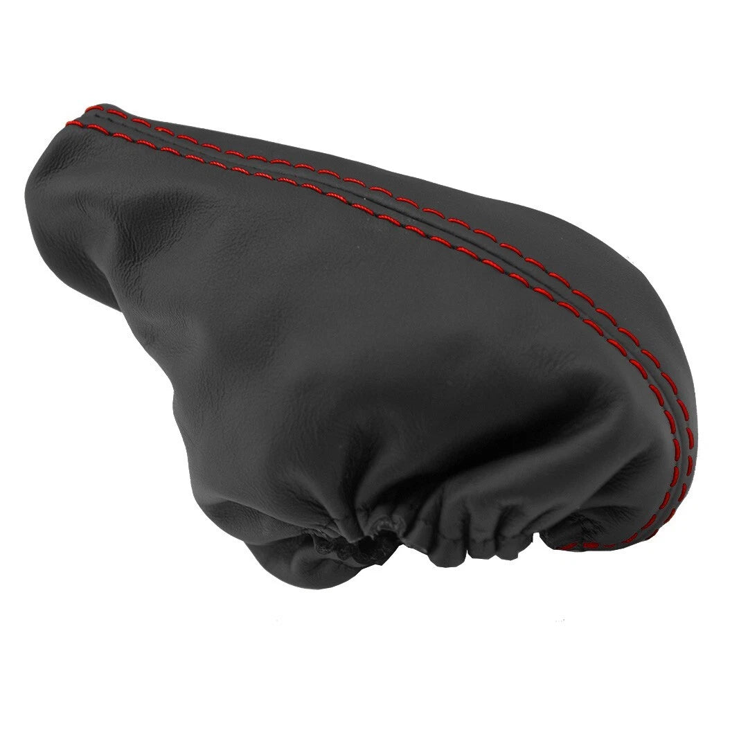 E Brake Boot Cover for Nissan Frontier (2005–2019) Red Stitch PVC Leather