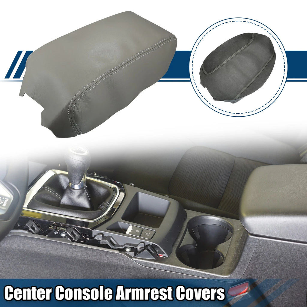 Center Console Armrest Covers for Nissan Maxima (2009–2014) Faux Leather Gray