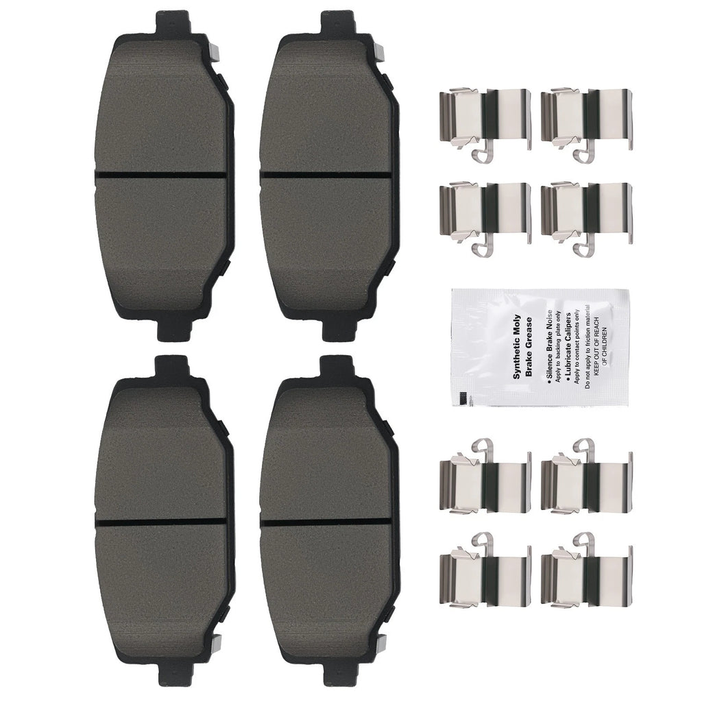 Set of 4 Rear Ceramic Brake Pads for Dodge Grand Caravan Journey (2012–2020) D1596