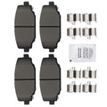 Set of 4 Rear Ceramic Brake Pads for Dodge Grand Caravan Journey (2012–2020) D1596