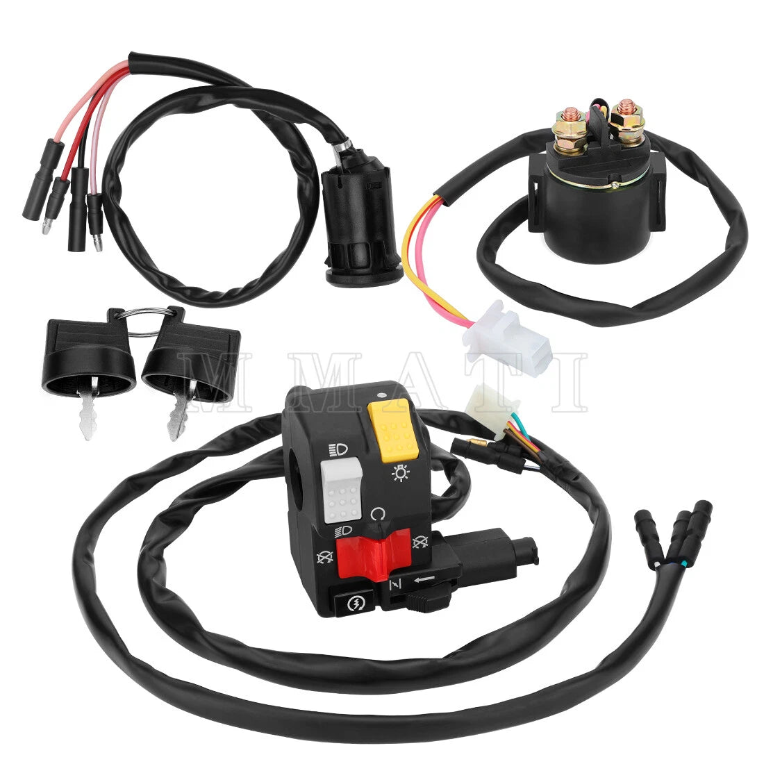 Handlebar Ignition Key Switch w/Relay for Honda FourTrax 300 TRX300 FW (1996–2000)