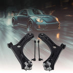2X Front Lower Control Arms + 2X Sway Bar End Links for Volkswagen Passat Beetle (2012–2016)