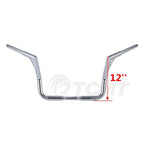 Chrome Ape Hanger Handlebar 12"/14"/16"/18" for Harley (1982–Present)