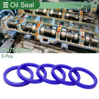 Set of 5 Oil Seal Rotary Shaft Seal 75x90x10mm High Pressure Blue