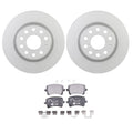 Bosch QuietCast Rear Rotors & Hella Low-Met Disc Brake Pad Kit for Passat Tiguan (2012–2021)