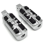 Pirate Skull Footpegs for Kawasaki Vulcan 900 Custom, Yamaha Virago 250 (2006–2023)