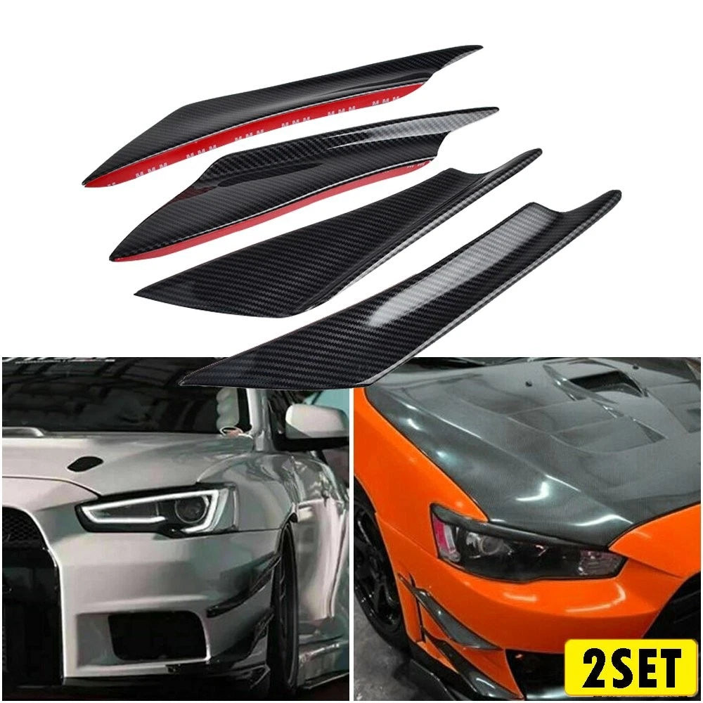 Set of 2 Carbon Fiber Bumper Canards for