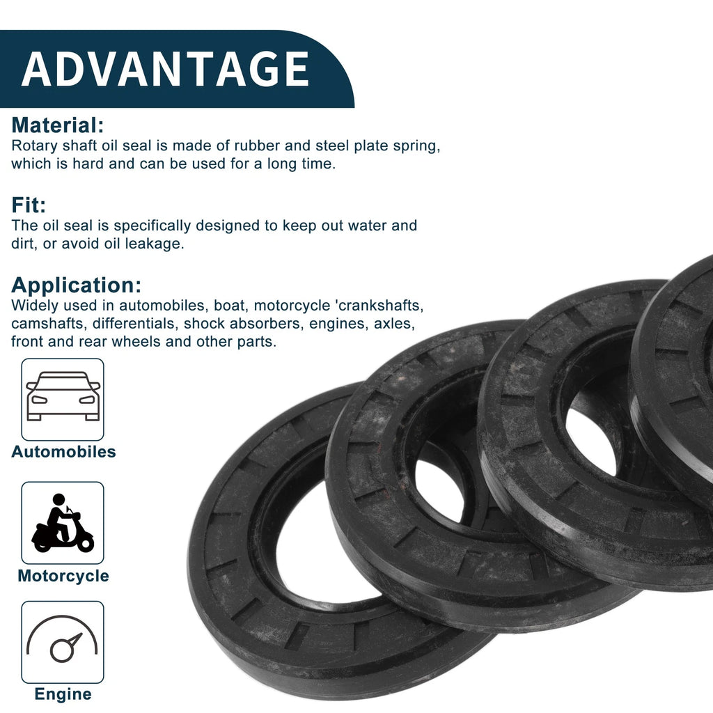 Set of 5 Oil Seal Rotary Shaft Seal NBR Rubber 40x70x10mm