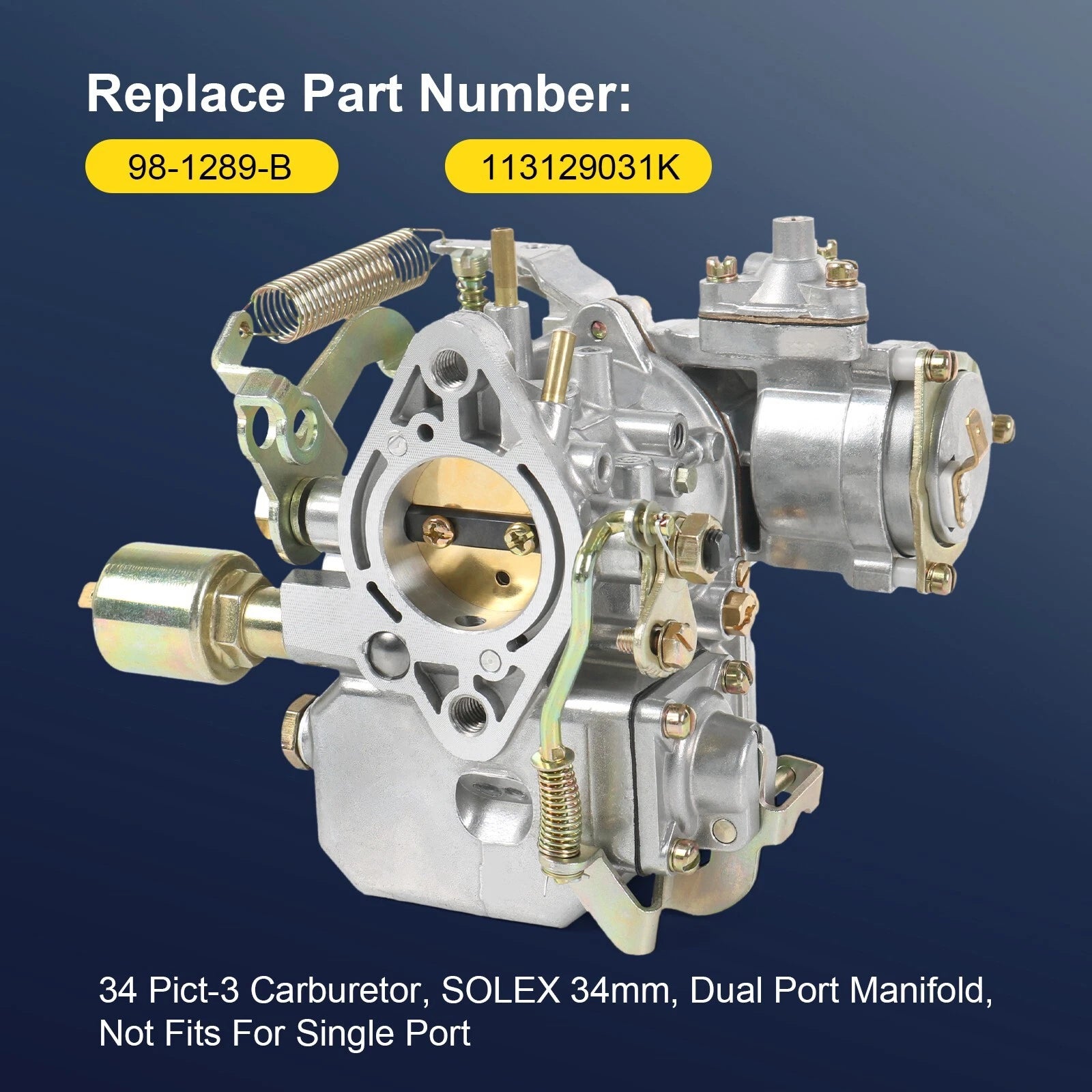 34 PICT-3 Carburetor for VW Beetle Thing (1971–1979)