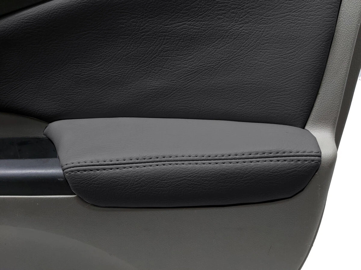 Front Armrest Door Panel Cover for Honda CR-V (2012–2016) Gray PVC Leather