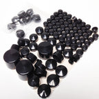 Black Bolt Toppers Caps for Harley Davidson Softail Twin Cam (2000–2006)