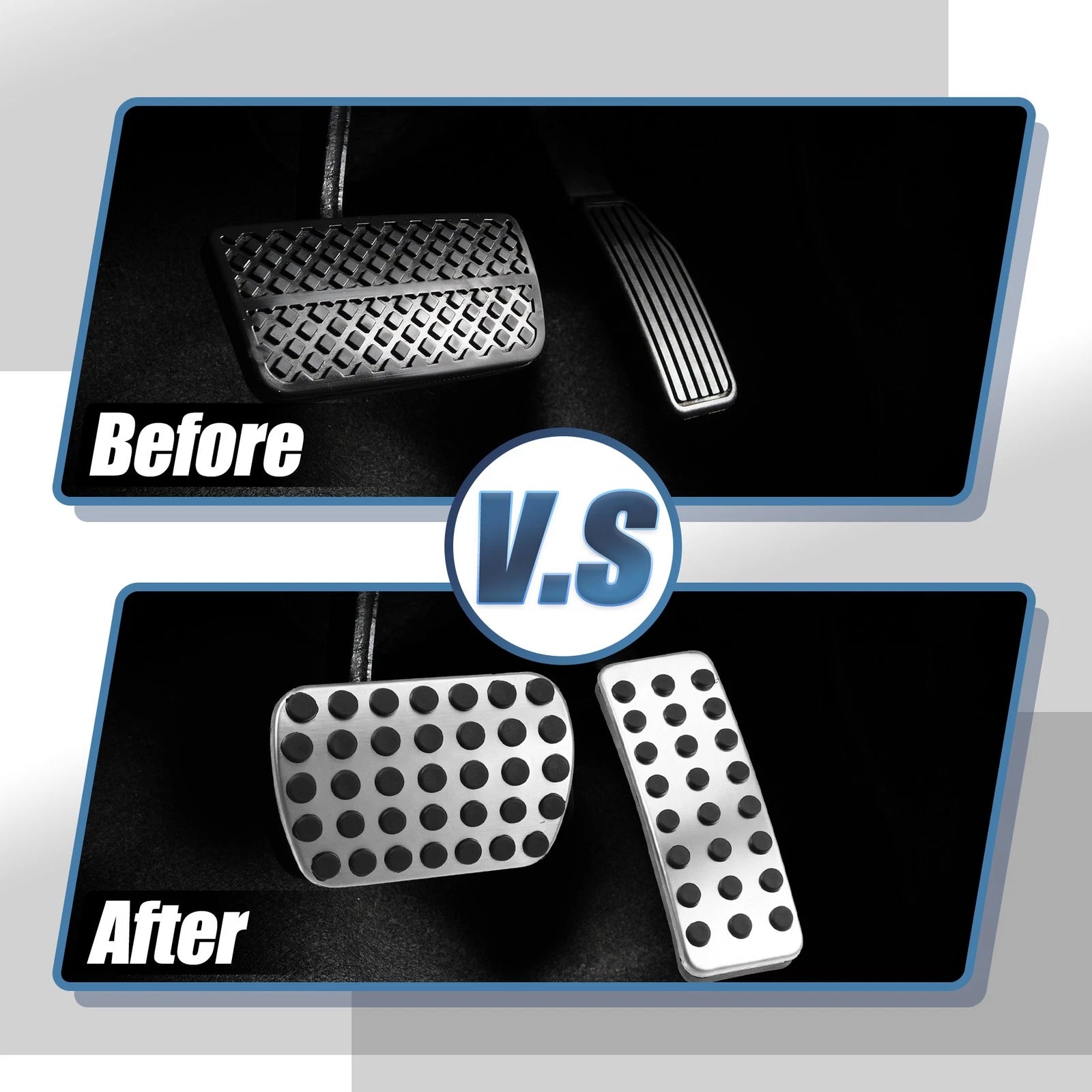Set of 4 Brake Gas Accelerator Pedal Covers for Mercedes Benz CLA GLB (2014–2023)