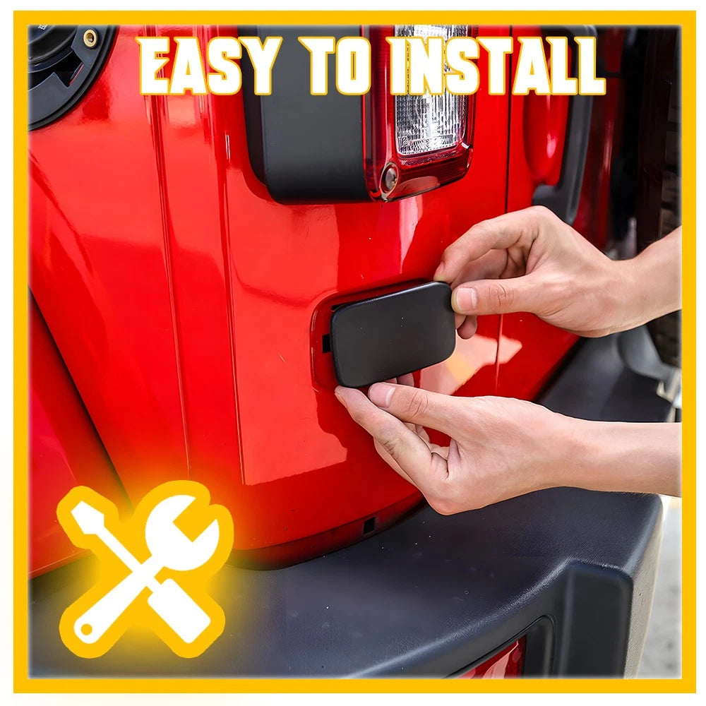 Rear License Plate Delete Panel Seal Cover for Jeep Wrangler JK (2007–2017)