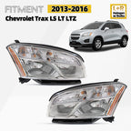 Halogen Headlight Set for Chevrolet Trax (2013–2016) W/ Bulb Driver+Passenger