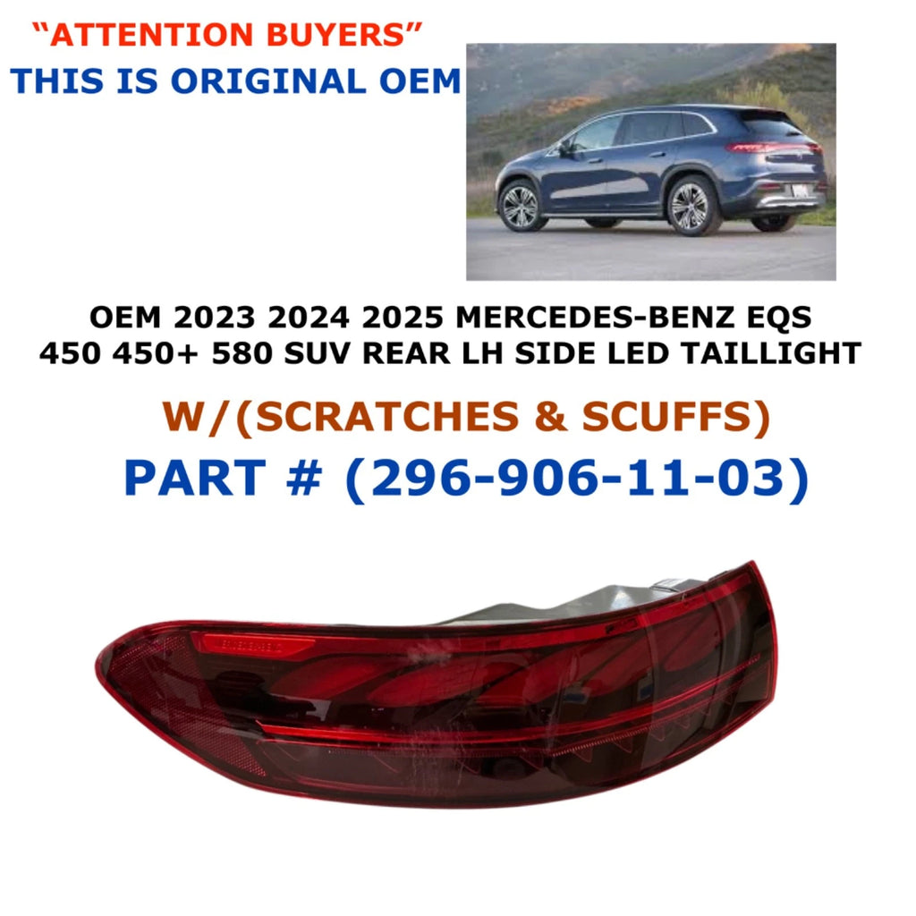 LED Taillight for Mercedes-Benz EQS 450 580 SUV (2023–2025)