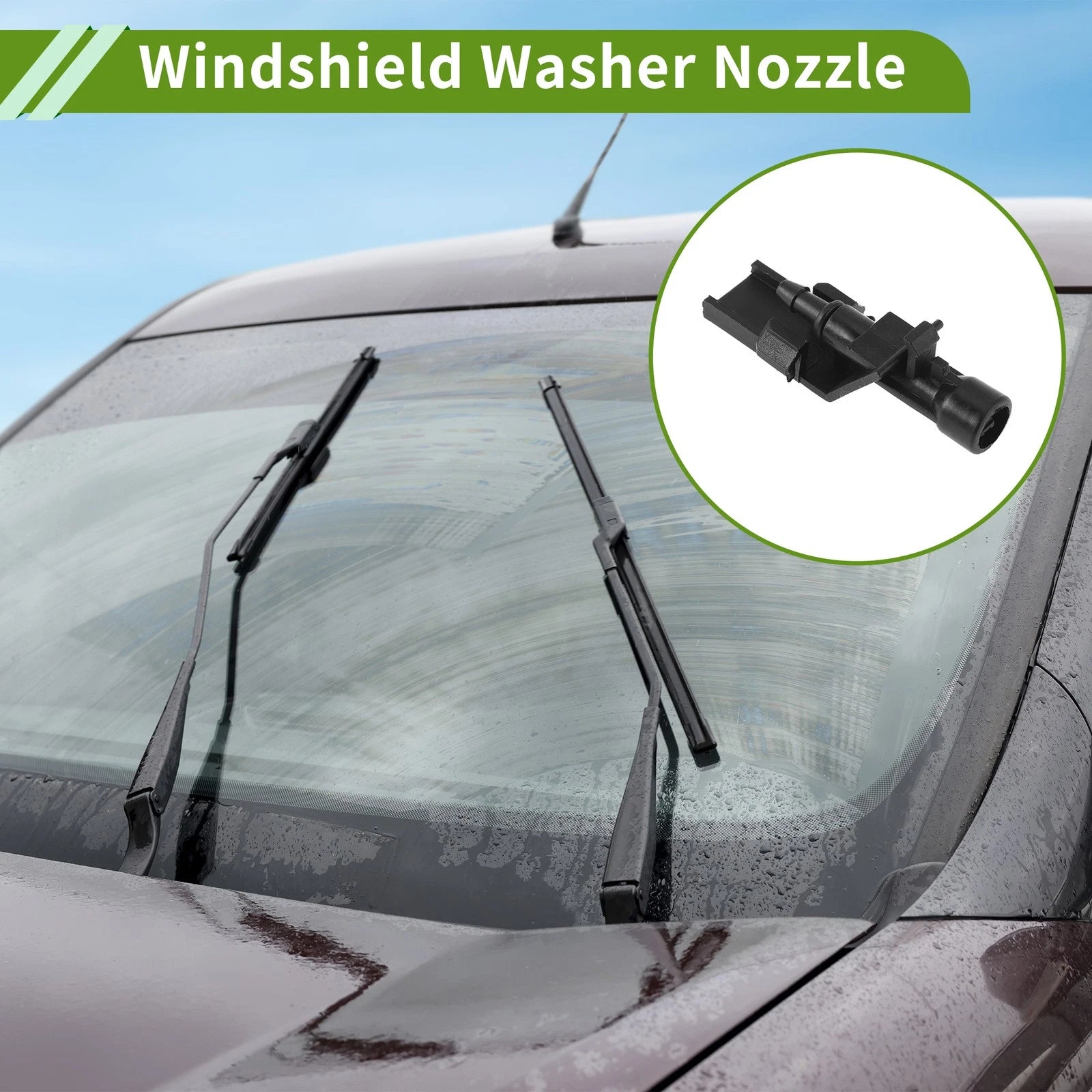 Windshield Washer Nozzle w/ Hose Connector for Honda (No. 76810TP6A01)