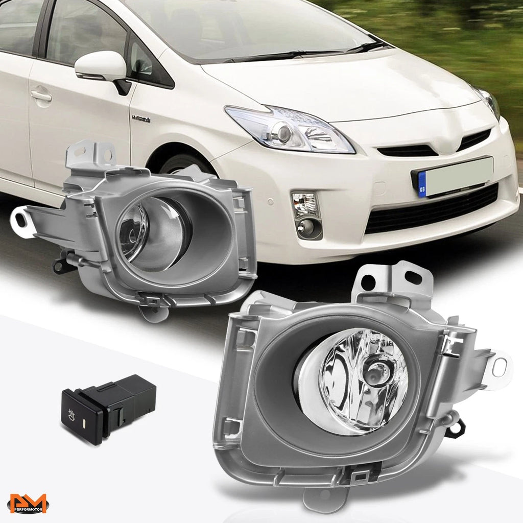 Clear Lens Front Bumper Fog Lights for Toyota Prius (2010–2012)
