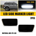 Rear White LED Side Marker Lights Smoked Lens for Ford Bronco Sport (2021–2023)