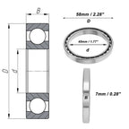 Deep Groove Ball Bearing 6809 for Scooter Skateboard Wheel (P0 45x58x7mm)