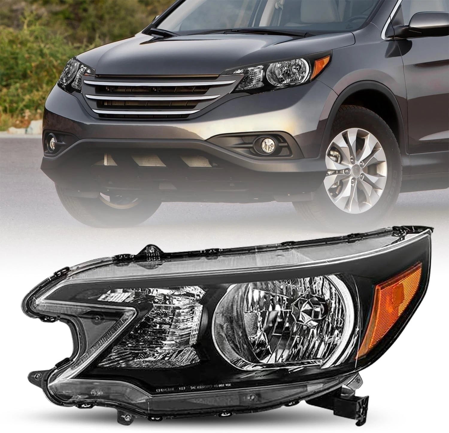 Left Driver Side Halogen Headlight for Honda CR-V (2012–2014)