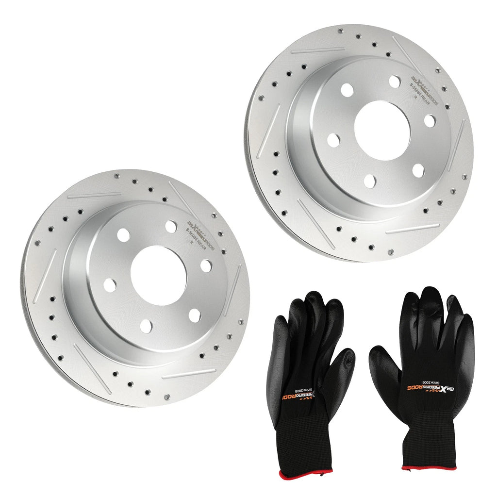 Set of 2 Rear Brake Rotors Kit for Chevrolet Express/GMC Savana 1500 (2003–2014)