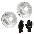 Set of 2 Rear Brake Rotors Kit for Chevrolet Express/GMC Savana 1500 (2003–2014)