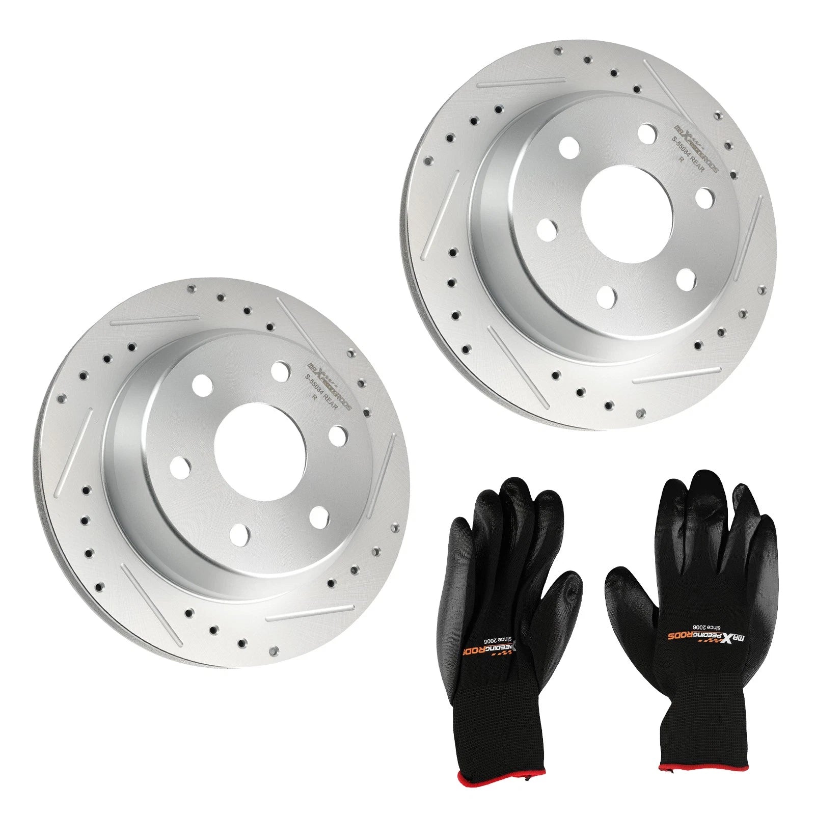 Set of 2 Rear Brake Rotors Kit for Chevrolet Express/GMC Savana 1500 (2003–2014)