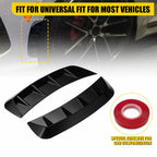2X Glossy Black Side Wing Air Flow Fender Vent Covers for Universal Car Truck