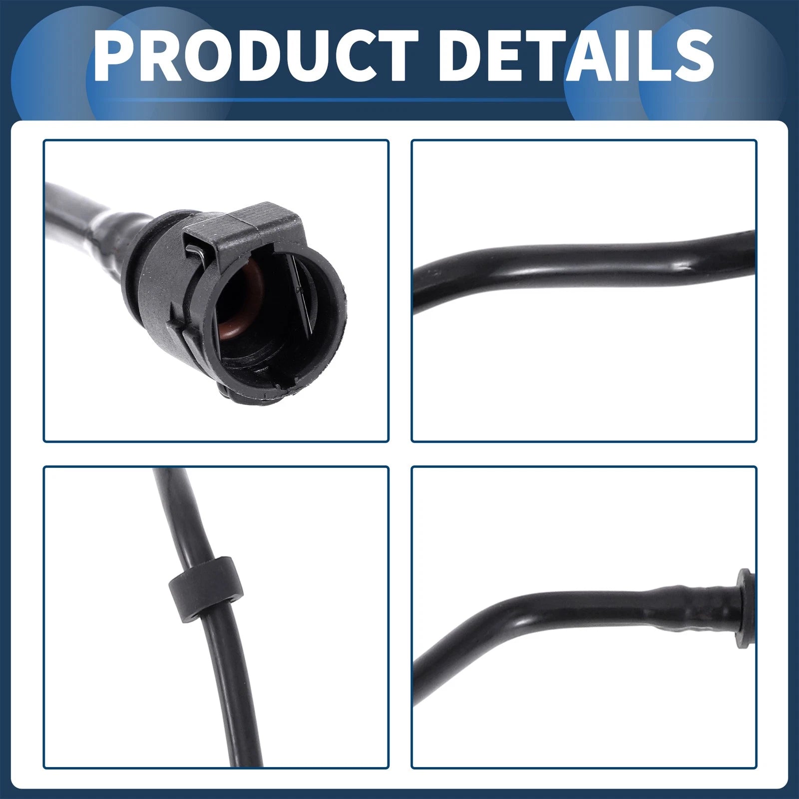 Radiator Hose for BMW M550i xDrive 2018-2019 (17128602668) Plastic Black