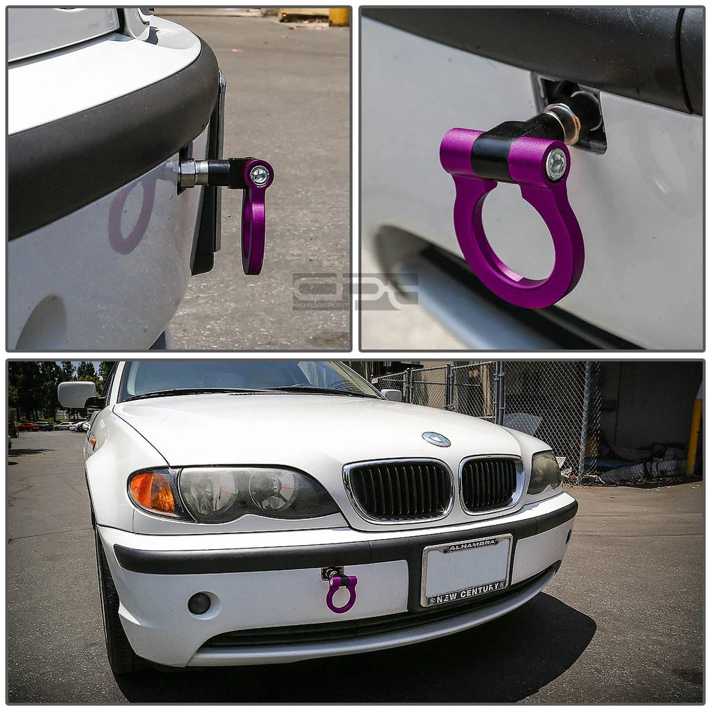 1.88" Aluminum Purple Racing Towing Hook Kit for European Cars