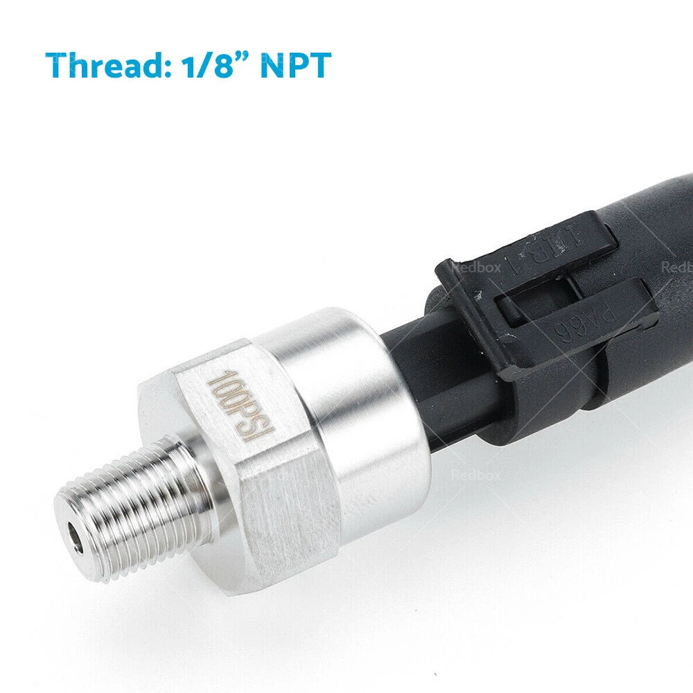 Oil Fuel Air Pressure Transducer Sender Sensor 100PSI 5V 1/8NPT