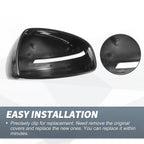 Pair Rearview Mirror Cover Caps Gloss Black for Audi TT TTS TTRS MK2 R8 (2006–2015)