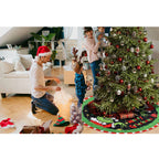 48-Inch Cartoon Grinch Christmas Tree Skirt for Holiday Decor