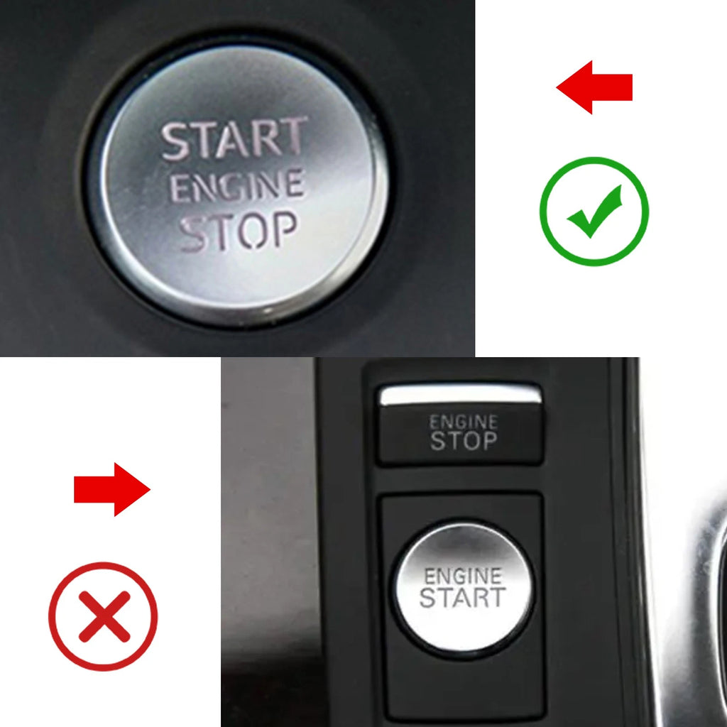 Engine Start Stop Ignition Switch Button Ring Cover for Audi A4 S4 (2010-2019)
