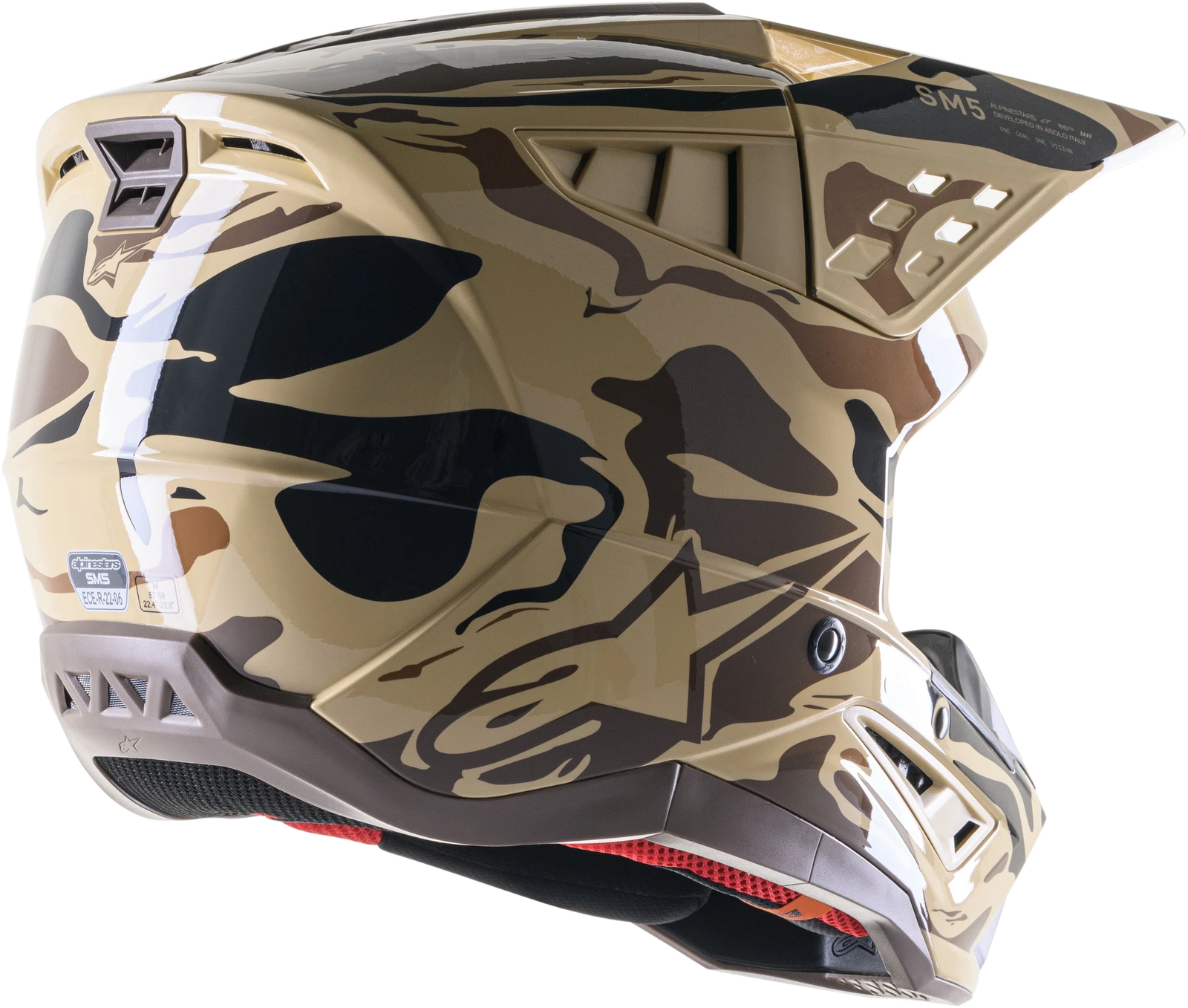 Alpinestars SM5 Helmet for Off-Road Motorcycle (Small, Dark Brown)